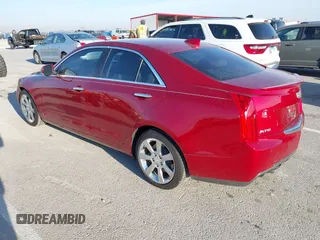 2015 Cadillac ATS Sedan Luxury RWD with VIN 1G6AB5RX7F0101320, listed as a IAAI auction lot 41851962 with 34,072 mi miles. Bid and sale history available at carsss.com. Image 3.