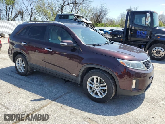 2014 Kia Sorento LX with VIN 5XYKTCA66EG497383, listed as a Copart auction lot 51547955 with 143,872 mi miles and Salvage Title. Bid and sale history available at carsss.com. Image 4.