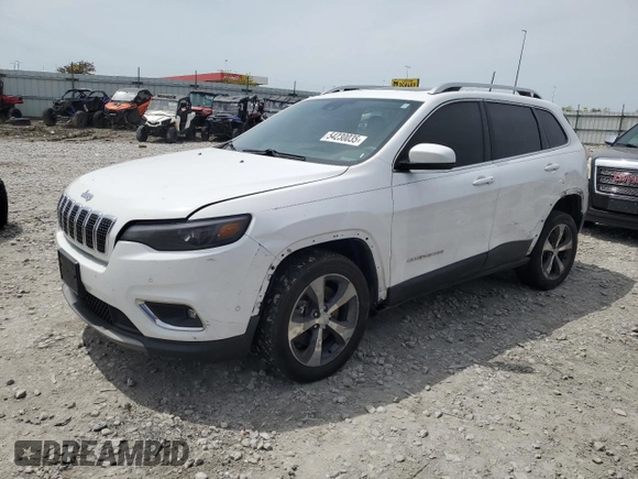 2019 Jeep Cherokee Limited with VIN 1C4PJLDX4KD273247, listed as a Copart auction lot 54230035 with 85,282 mi miles and Salvage title. Bid and sale history available at DreamBid. Image 1.