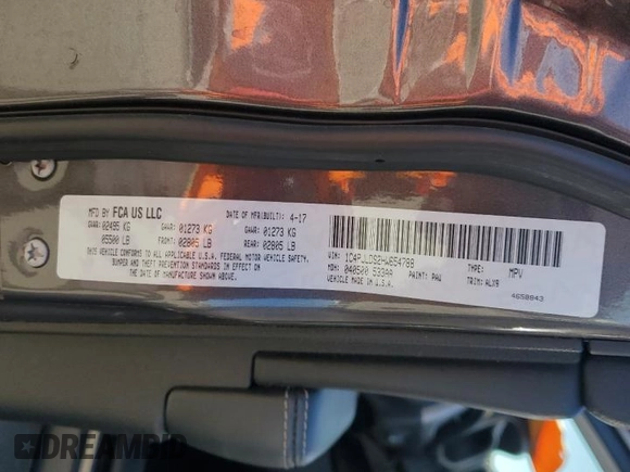 2017 Jeep Cherokee Limited with VIN 1C4PJLDS2HW654788, listed as a Copart auction lot 88324255 with 21,545 mi miles and Salvage Title. Bid and sale history available at carsss.com. Image 15.