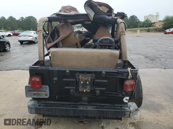 2002 Jeep Wrangler Sahara with VIN 1J4FA59SX2P747327, listed as a Copart auction lot 59515455 with 79,964 mi miles and Salvage title. Bid and sale history available at DreamBid. Image 6.