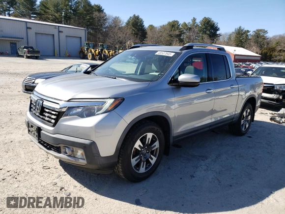 2017 Honda Ridgeline RTL-E with VIN 5FPYK3F74HB013132, listed as a Copart auction lot 48537645 with 83,534 mi miles and Salvage title. Bid and sale history available at DreamBid. Image 1.