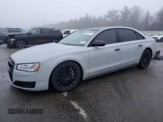 2016 Audi A8 L 3.0T with VIN WAU34AFD5GN014679, listed as a Copart auction lot 86691744 with 119,422 mi miles and Salvage Title. Bid and sale history available at carsss.com. Image 1.