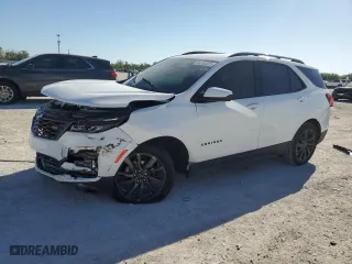 2024 Chevrolet Equinox RS with VIN 3GNAXMEGXRS140437, listed as a Copart auction lot 48734325 with 22,181 mi miles and Non Repairable. Bid and sale history available at carsss.com. Image 1.
