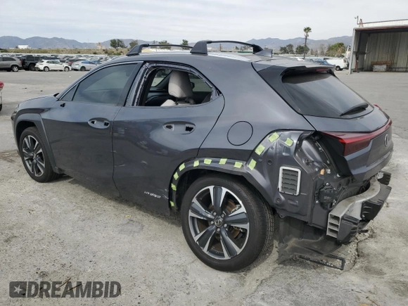 2022 Lexus UX 250h z VIN JTHX9JBH9N2056431, wystawiony jako Copart lot #47216455 z przebiegiem 68 052 mil mil oraz Szkoda całkowita • Salvage title. Historia ofert i sprzedaży dostępna na DreamBid. Obrazek 2.