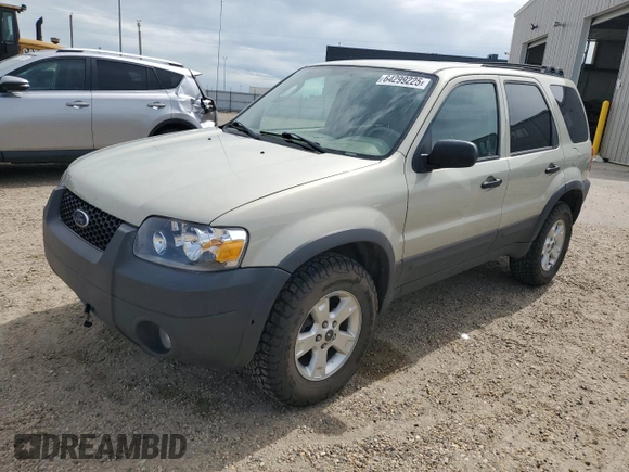2005 Ford Escape XLT with VIN 1FMYU03165KC03784, listed as a Copart auction lot 64299225 with 185,033 mi miles and Salvage title. Bid and sale history available at DreamBid. Image 1.