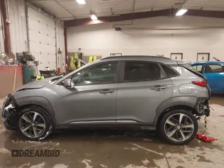 2021 Hyundai Kona Ultimate with VIN KM8K5CA55MU686696, listed as a IAAI auction lot 41347527 with 38,750 mi miles. Bid and sale history available at carsss.com. Image 14.