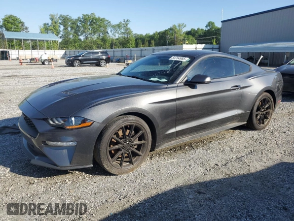 2018 Ford Mustang EcoBoost with VIN 1FA6P8THXJ5127905, listed as a Copart auction lot 54754985 with 115,436 mi miles and Clean Title. Bid and sale history available at carsss.com. Image 1.