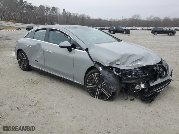 2023 Mercedes-Benz EQE with VIN W1KEG2BB1PF038572, listed as a Copart auction lot 86870744 with 0 mi miles and Salvage Title. Bid and sale history available at carsss.com. Image 4.