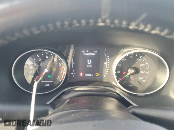 2020 Jeep Compass Latitude with VIN 3C4NJCBB3LT205774, listed as a Copart auction lot 43865785 with 62,880 mi miles and Salvage Title. Bid and sale history available at carsss.com. Image 9.
