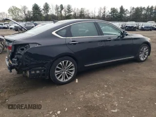 2017 Genesis G80 3.8L with VIN KMHGN4JE8HU211903, listed as a Copart auction lot 52516145 with 86,897 mi miles and Salvage title. Bid and sale history available at DreamBid. Image 3.