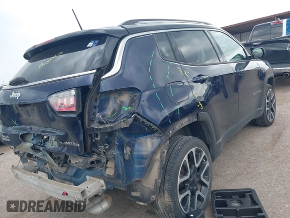 2018 Jeep Compass Limited with VIN 3C4NJDCB8JT206081, listed as a IAAI auction lot 42400790 with 127,931 mi miles and . Bid and sale history available at DreamBid. Image 4.