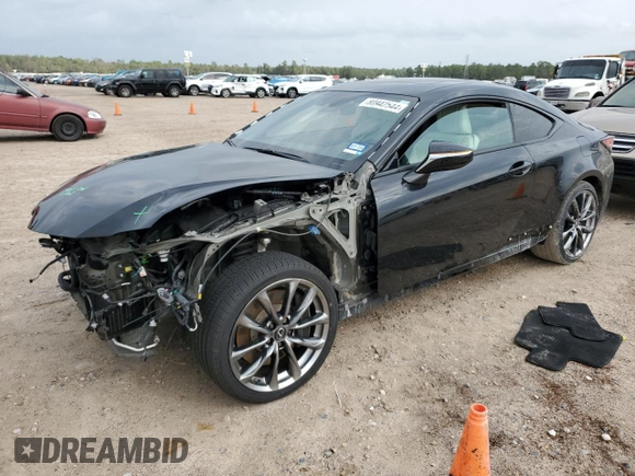 2022 Lexus RC with VIN JTHGA5BC4N5012158, listed as a Copart auction lot 80942544 with 45,644 mi miles and Salvage Title. Bid and sale history available at carsss.com. Image 1.