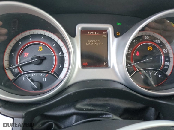 2014 Dodge Journey SE with VIN 3C4PDCAB3ET111947, listed as a Copart auction lot 48746895 with 167,103 mi miles and Salvage Title. Bid and sale history available at carsss.com. Image 9.