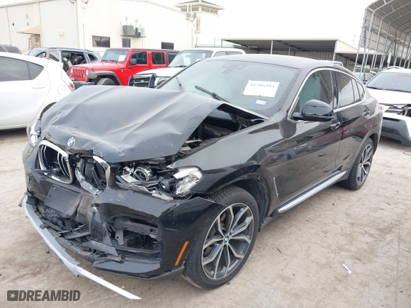 2019 BMW X4 xDrive30i with VIN 5UXUJ3C58KLG55968, listed as a IAAI auction lot 41286393 with 60,785 mi miles. Bid and sale history available at carsss.com. Image 2.