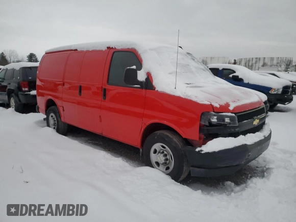 2023 Chevrolet Express Cargo Van with VIN 1GCWGAFPXP1189244, listed as a Copart auction lot 83864984 with 5,612 mi miles and Salvage Title. Bid and sale history available at carsss.com. Image 4.