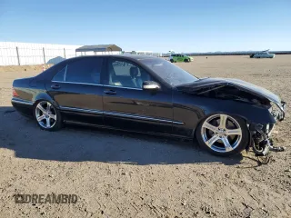 2001 Mercedes-Benz S-Class with VIN WDBNG70J41A147953, listed as a Copart auction lot 47106675 with 0 mi miles and Salvage Title. Bid and sale history available at carsss.com. Image 4.