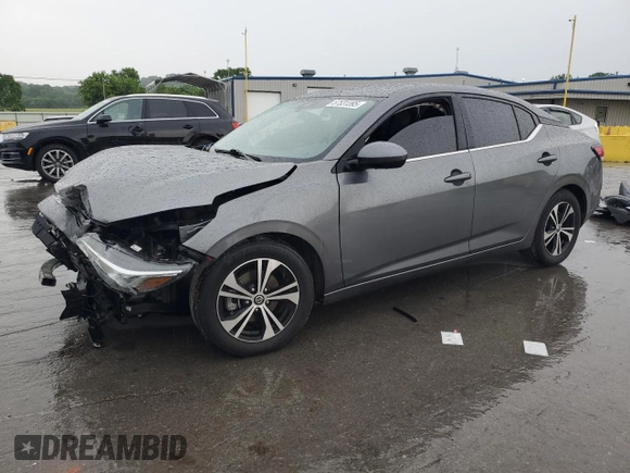 2021 Nissan Sentra SV with VIN 3N1AB8CV6MY222500, listed as a Copart auction lot 57531395 with 80,129 mi miles and Salvage title. Bid and sale history available at DreamBid. Image 1.