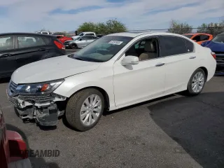 2015 Honda Accord EX-L с VIN 1HGCR2F84FA048133, выставлен на аукционе Copart как лот 53097605 с пробегом 66 058 миль миль и Списание • Salvage title. История ставок и продаж доступна на DreamBid. Изображение 1.