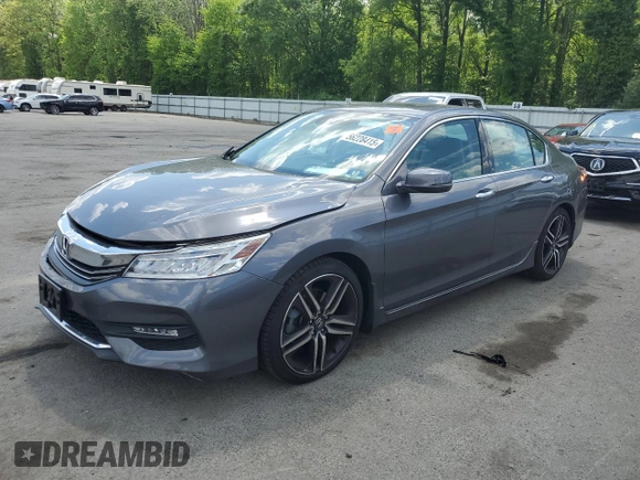 2016 Honda Accord Touring z VIN 1HGCR3F94GA020011, wystawiony jako Copart lot #56228415 z przebiegiem 85 941 mil mil oraz Szkoda całkowita • Salvage title. Historia ofert i sprzedaży dostępna na DreamBid. Obrazek 1.