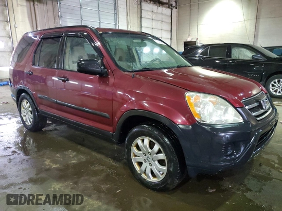 2006 Honda CR-V EX with VIN SHSRD78836U438836, listed as a Copart auction lot 51596795 with 186,974 mi miles and Salvage Title. Bid and sale history available at carsss.com. Image 4.