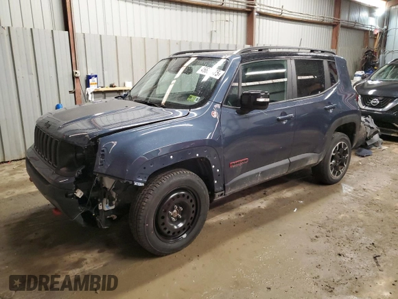 2023 Jeep Renegade Trailhawk with VIN ZACNJDC12PPP20500, listed as a Copart auction lot 46687875 with 50,607 mi miles and Salvage title. Bid and sale history available at DreamBid. Image 1.