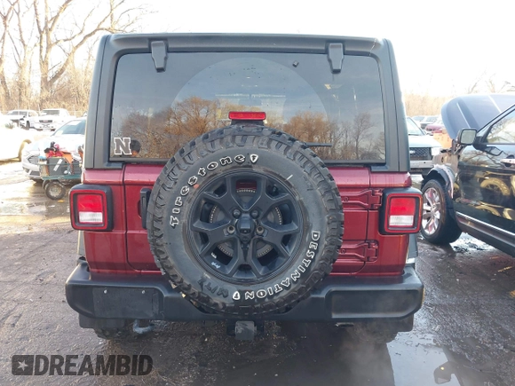 2022 Jeep Wrangler Unlimited Sport with VIN 1C4HJXDG1NW106171, listed as a IAAI auction lot 41357206 with 36,932 mi miles and . Bid and sale history available at DreamBid. Image 16.