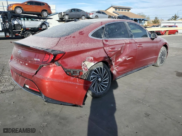 2023 Hyundai Sonata Hybrid Limited with VIN KMHL54JJ0PA078890, listed as a Copart auction lot 88066685 with 9,711 mi miles and Salvage Title. Bid and sale history available at carsss.com. Image 3.