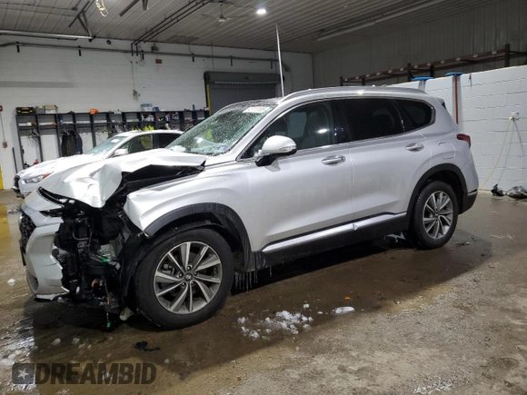 2019 Hyundai Santa Fe Ultimate with VIN 5NMS5CAD5KH002245, listed as a Copart auction lot 45110185 with 33,991 mi miles and Salvage Title. Bid and sale history available at carsss.com. Image 1.
