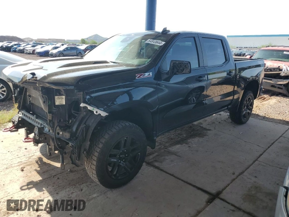 2022 Chevrolet Silverado 1500 Custom Trail Boss with VIN 3GCPDCED0NG631950, listed as a Copart auction lot 64843644 with 49,229 mi miles and Salvage Title. Bid and sale history available at DreamBid. Image 1.