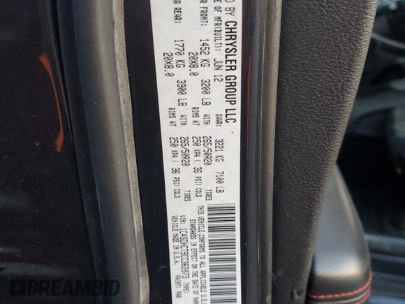 2012 Dodge Durango R/T with VIN 1C4SDHCT9CC362073, listed as a Copart auction lot 81916474 with 174,976 mi miles and Salvage title. Bid and sale history available at DreamBid. Image 13.