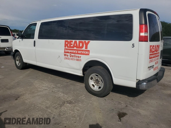 2016 Chevrolet Express Passenger LT with VIN 1GAZGPFG5G1270709, listed as a Copart auction lot 64763585 with 155,425 mi miles and Clean title. Bid and sale history available at DreamBid. Image 2.