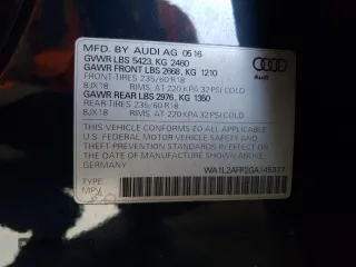 2016 Audi Q5 Premium Plus with VIN WA1L2AFP2GA145377, listed as a Copart auction lot 45722265 with 91,285 mi miles and Salvage Title. Bid and sale history available at carsss.com. Image 13.