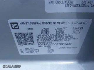 2024 Chevrolet Silverado 1500 LT Trail Boss with VIN 3GCUDFED8RG336847, listed as a IAAI auction lot 41502602 with 5,227 mi miles. Bid and sale history available at carsss.com. Image 9.