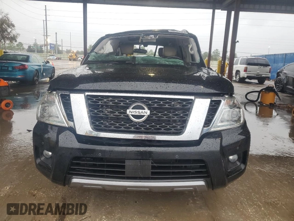 2020 Nissan Armada Platinum with VIN JN8AY2NF5L9360925, listed as a Copart auction lot 73123524 with Not Provided miles and Salvage Title. Bid and sale history available at carsss.com. Image 5.