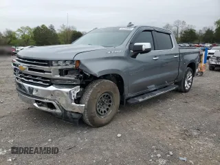 2019 Chevrolet Silverado 1500 LTZ with VIN 3GCUYGED7KG146635, listed as a Copart auction lot 52259085 with 91,830 mi miles and Salvage Title. Bid and sale history available at DreamBid. Image 1.