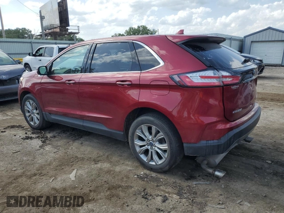 2019 Ford Edge Titanium z VIN 2FMPK3K97KBB49427, wystawiony jako Copart lot #57765745 z przebiegiem 43 656 mil mil oraz Szkoda całkowita • Salvage title. Historia ofert i sprzedaży dostępna na DreamBid. Obrazek 2.