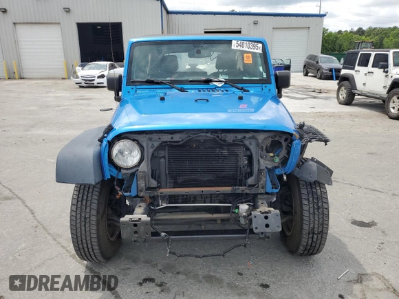 2015 Jeep Wrangler Unlimited Willys Wheeler with VIN 1C4BJWDG4FL611656, listed as a Copart auction lot 54010395 with 129,797 mi miles and Salvage Title. Bid and sale history available at DreamBid. Image 5.