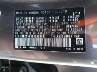2018 Honda Clarity Touring with VIN JHMZC5F30JC009602, listed as a Copart auction lot 32326062 with 45,041 mi miles. Bid and sale history available at carsss.com. Image 10.