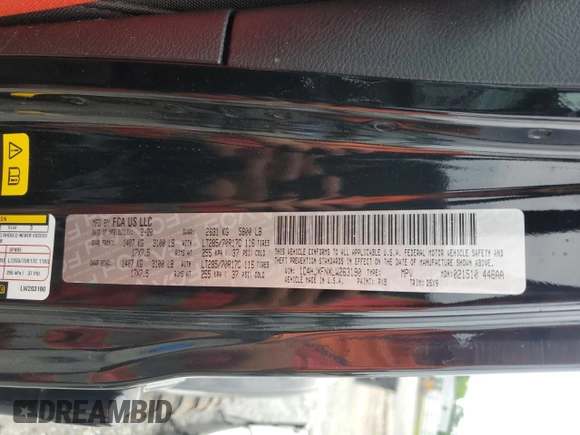 2020 Jeep Wrangler Unlimited Recon с VIN 1C4HJXFNXLW263190, выставлен на аукционе Copart как лот 58929595 с пробегом 46 339 миль миль и Списание • Salvage title. История ставок и продаж доступна на DreamBid. Изображение 14.