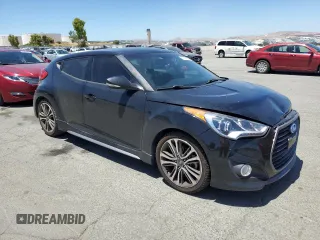 2016 Hyundai Veloster Turbo with VIN KMHTC6AE8GU281075, listed as a Copart auction lot 61605505 with 125,904 mi miles and Salvage title. Bid and sale history available at DreamBid. Image 4.