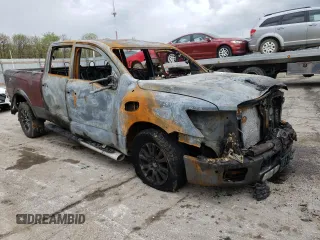 2016 Nissan Titan Platinum Reserve with VIN 1N6BA1F44GN508262, listed as a Copart auction lot 54571155 with Not provided miles and Non repairable. Bid and sale history available at DreamBid. Image 4.