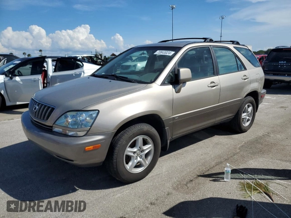 2002 Lexus RX 300 with VIN JTJHF10U620287418, listed as a Copart auction lot 73843024 with 111,588 mi miles and Salvage Title. Bid and sale history available at carsss.com. Image 1.