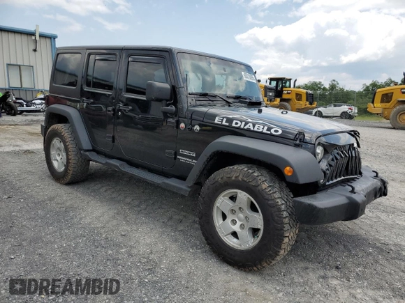2017 Jeep Wrangler Unlimited Sport with VIN 1C4BJWDG3HL738241, listed as a Copart auction lot 60310865 with 113,526 mi miles and Salvage title. Bid and sale history available at DreamBid. Image 4.