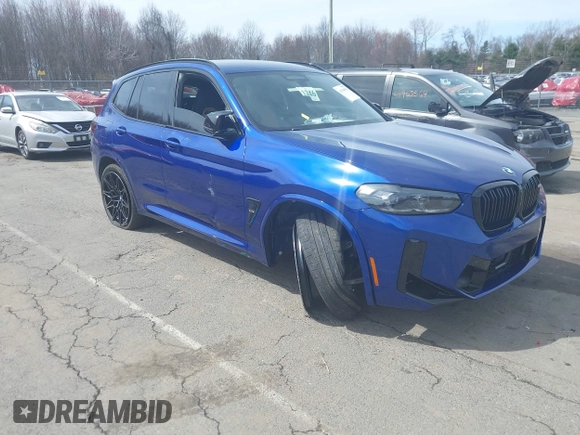 2024 BMW X3 M with VIN 5YM13EC07R9V73692, listed as a IAAI auction lot 41944954 with 5,224 mi miles and . Bid and sale history available at DreamBid. Image 1.