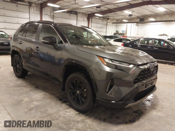2023 Toyota RAV4 Hybrid XSE with VIN 4T3E6RFV7PU124140, listed as a IAAI auction lot 42201073 with 50,942 mi miles and . Bid and sale history available at DreamBid. Image 1.