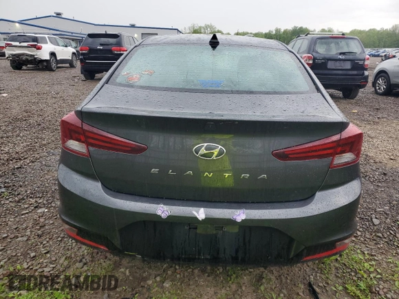 2020 Hyundai Elantra SEL with VIN 5NPD84LF0LH572596, listed as a Copart auction lot 57165155 with 97,216 mi miles and Salvage title. Bid and sale history available at DreamBid. Image 6.