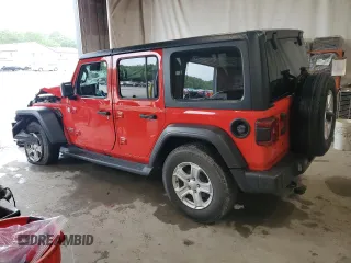 2018 Jeep Wrangler Unlimited Sport S with VIN 1C4HJXDG5JW285227, listed as a Copart auction lot 61264625 with 46,085 mi miles and Salvage title. Bid and sale history available at DreamBid. Image 2.