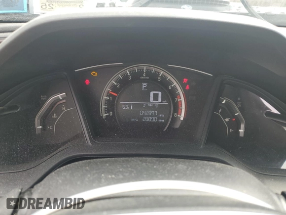 2017 Honda Civic Sedan LX with VIN 19XFC2F50HE204199, listed as a Copart auction lot 52629635 with 42,897 mi miles and Salvage Title. Bid and sale history available at carsss.com. Image 9.