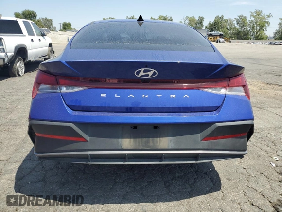 2024 Hyundai Elantra SEL with VIN KMHLM4DG1RU697941, listed as a Copart auction lot 53869435 with 13,915 mi miles and Salvage title. Bid and sale history available at DreamBid. Image 6.